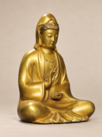 Guanyin (观音菩萨) Gilded Copper Statue – Compassion, Protection & Family Harmony · 28 cm - Image 2