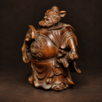 Zhong Kui (钟馗) Boxwood Guardian Statue – Protection & Courage · 7.6 cm - Image 2
